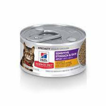 Picture of Hills Feline Adult Sensitive Skin Stomach 6 x 300g